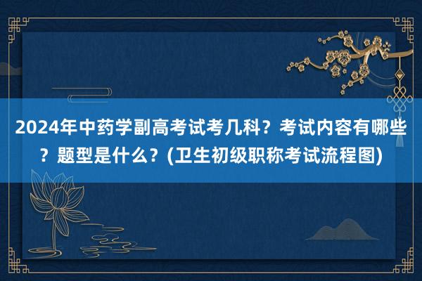 2024年中药学副高考试考几科？考试内容有哪些？题型是什么？(卫生初级职称考试流程图)