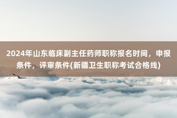 2024年山东临床副主任药师职称报名时间，申报条件，评审条件(新疆卫生职称考试合格线)