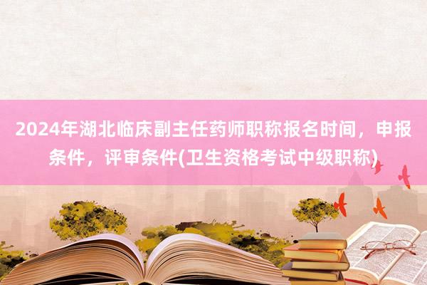 2024年湖北临床副主任药师职称报名时间，申报条件，评审条件(卫生资格考试中级职称)