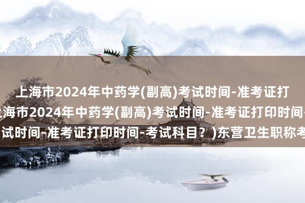 上海市2024年中药学(副高)考试时间-准考证打印时间-考试科目？(上海市2024年中药学(副高)考试时间-准考证打印时间-考试科目？)东营卫生职称考试