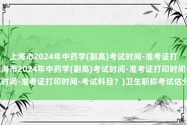 上海市2024年中药学(副高)考试时间-准考证打印时间-考试科目？(上海市2024年中药学(副高)考试时间-准考证打印时间-考试科目？)卫生职称考试估分技巧