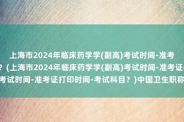 上海市2024年临床药学学(副高)考试时间-准考证打印时间-考试科目？(上海市2024年临床药学学(副高)考试时间-准考证打印时间-考试科目？)中国卫生职称考试查询