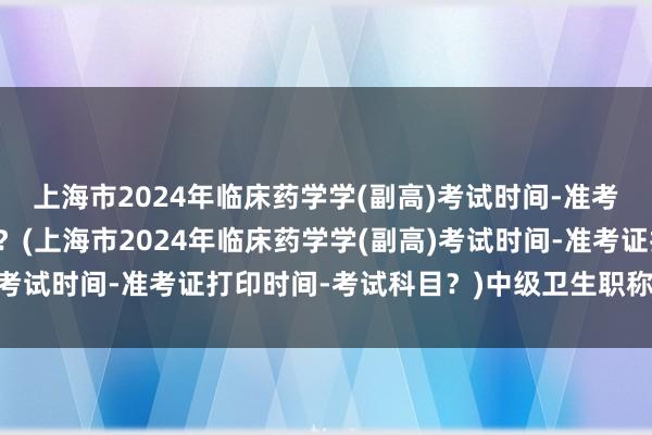 上海市2024年临床药学学(副高)考试时间-准考证打印时间-考试科目？(上海市2024年临床药学学(副高)考试时间-准考证打印时间-考试科目？)中级卫生职称考试降分