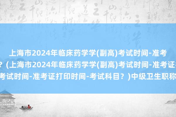上海市2024年临床药学学(副高)考试时间-准考证打印时间-考试科目？(上海市2024年临床药学学(副高)考试时间-准考证打印时间-考试科目？)中级卫生职称考试题库