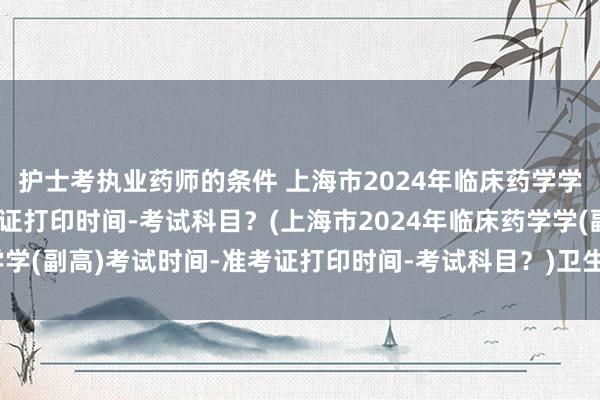 护士考执业药师的条件 上海市2024年临床药学学(副高)考试时间-准考证打印时间-考试科目？(上海市2024年临床药学学(副高)考试时间-准考证打印时间-考试科目？)卫生职称考试向基层倾斜
