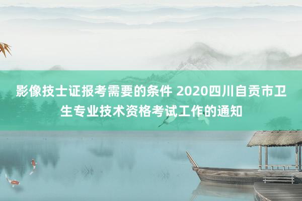 影像技士证报考需要的条件 2020四川自贡市卫生专业技术资格考试工作的通知