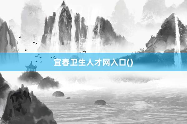 宜春卫生人才网入口()