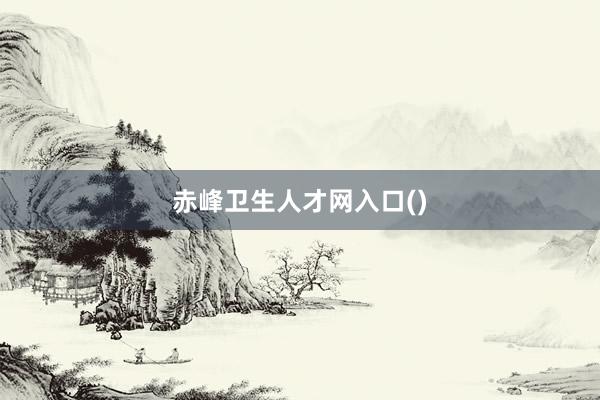 赤峰卫生人才网入口()