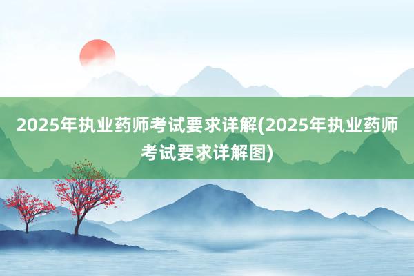 2025年执业药师考试要求详解(2025年执业药师考试要求详解图)