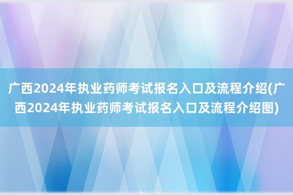 广西2024年执业药师考试报名入口及流程介绍(广西2024年执业药师考试报名入口及流程介绍图)