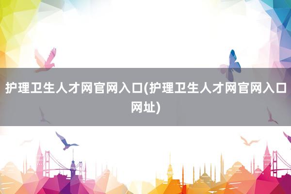 护理卫生人才网官网入口(护理卫生人才网官网入口网址)
