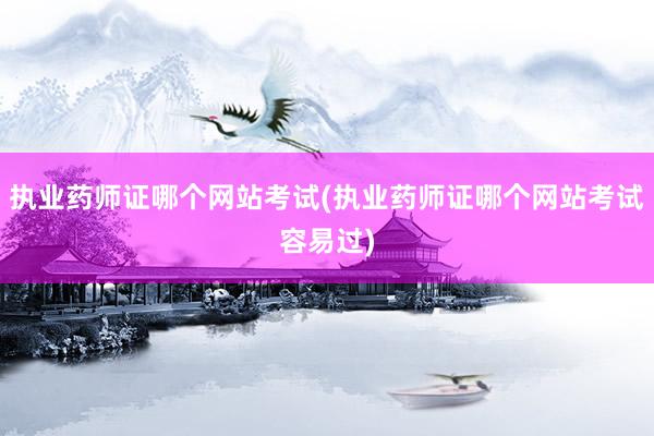 执业药师证哪个网站考试(执业药师证哪个网站考试容易过)
