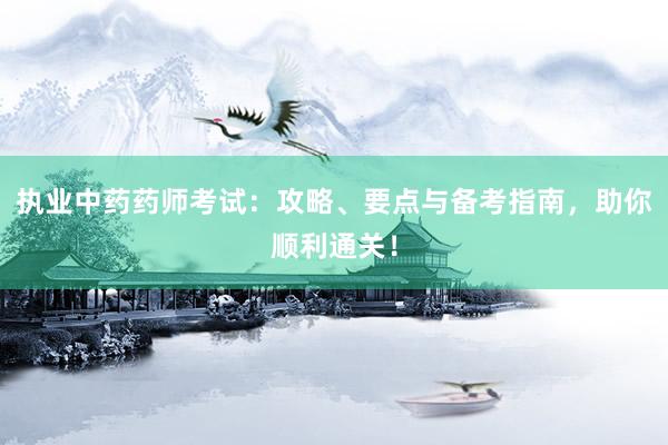 执业中药药师考试：攻略、要点与备考指南，助你顺利通关！