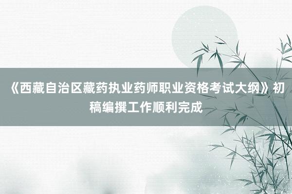 《西藏自治区藏药执业药师职业资格考试大纲》初稿编撰工作顺利完成