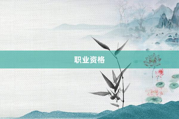 职业资格