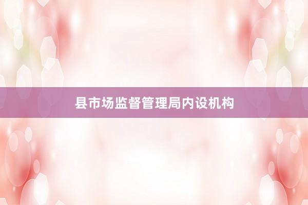 县市场监督管理局内设机构