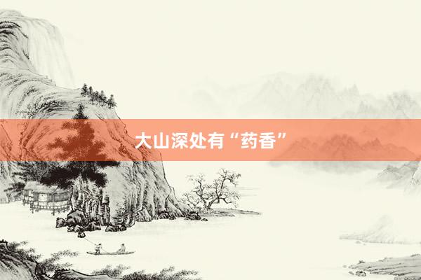 大山深处有“药香”