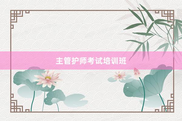 主管护师考试培训班