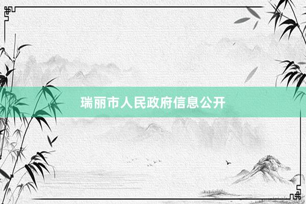 瑞丽市人民政府信息公开