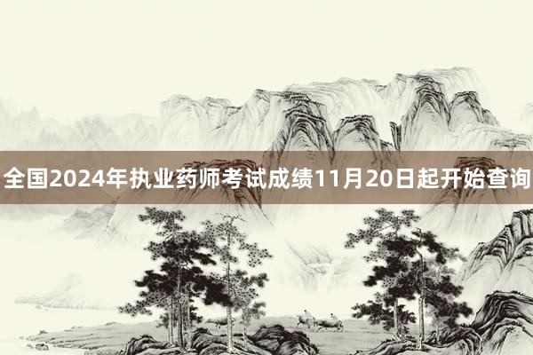 全国2024年执业药师考试成绩11月20日起开始查询