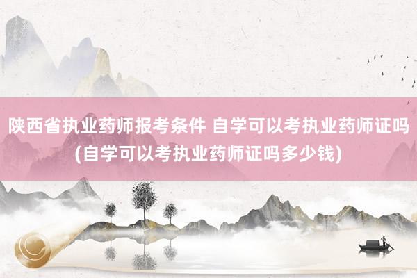 陕西省执业药师报考条件 自学可以考执业药师证吗(自学可以考执