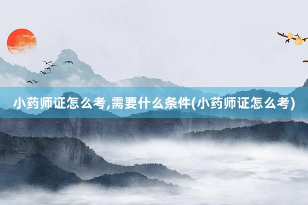 小药师证怎么考,需要什么条件(小药师证怎么考)