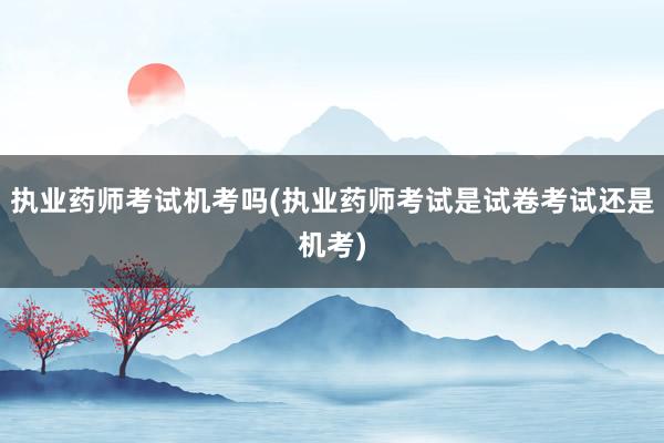 执业药师考试机考吗(执业药师考试是试卷考试还是机考)