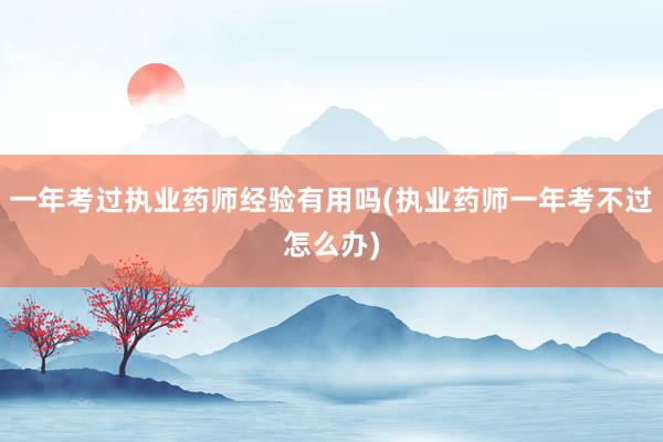 一年考过执业药师经验有用吗(执业药师一年考不过怎么办)