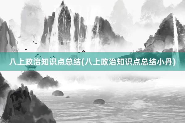 八上政治知识点总结(八上政治知识点总结小丹)