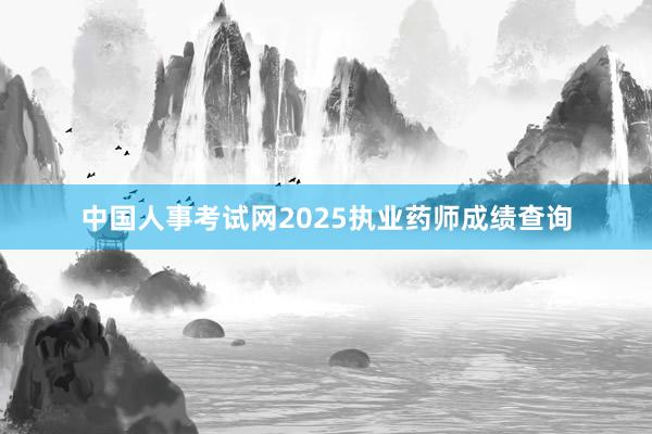 中国人事考试网2025执业药师成绩查询