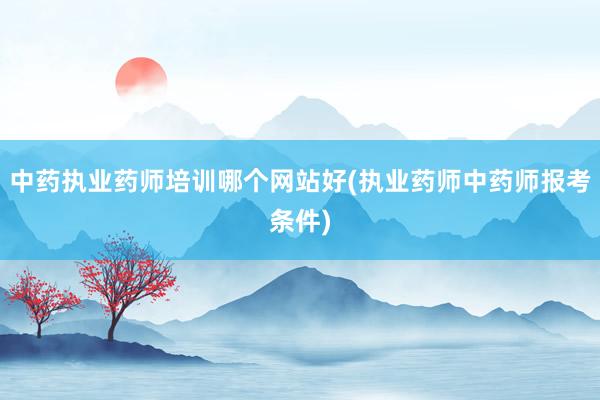 中药执业药师培训哪个网站好(执业药师中药师报考条件)