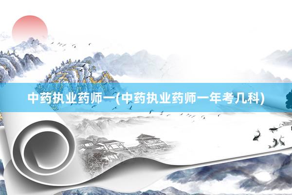中药执业药师一(中药执业药师一年考几科)